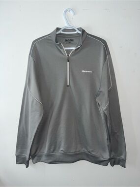 TaylorMade Bellagio Ashworth 1/4 Zip Pullover Men’s Size Large Gray Golf EUC